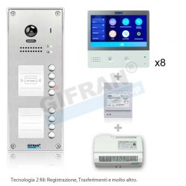 TMEZON Kit Videocitofono Monofamiliare 4 Fili 1080P Con Due Monitor - Foto 3