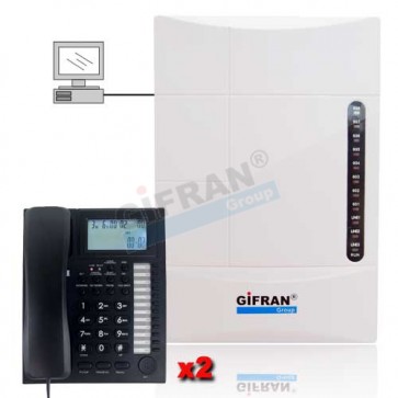 kit centralino telefonico 8 interni 3 linee programmabile da PC telefoni panasonic