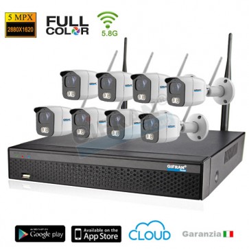 kit videosorveglianza wireless senza fili 4 telecamere 1080P