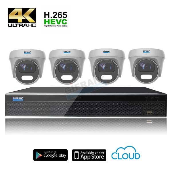Kit Videosorveglianza Wireless 4 Telecamere HD IP - WiFi, Visione Notturna, Impermeabile, Per Casa E Esterni