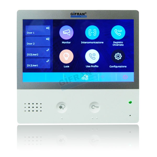 Videocitofono 4 Appartamenti Kit Videocitofono Professionale 2 Fili Connessione Internet