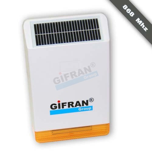 Sirena ad energia solare per antifurto casa senza fili da esterno con  batteria tampone, sirena per