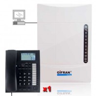 kit centralino telefonico 8 interni 3 linee programmabile da PC telefoni panasonic