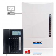 kit centralino telefonico 8 interni 3 linee programmabile da PC telefoni panasonic
