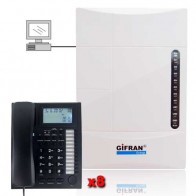 kit centralino telefonico 8 interni 3 linee programmabile da PC telefoni panasonic