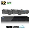 Kit Videosorveglianza Ultra AHD 4 Telecamere 8 MPX (4K) / 5 MPX con focale variabile motorizzata completo di disco 1000 GB