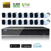 Kit Videosorveglianza IP POE 16 Telecamere CMOS Starvis 5 MPX con focale variabile motorizzata completo di disco 1000 GB