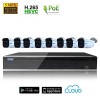 Kit Videosorveglianza IP POE 8 Telecamere CMOS Starvis 5 MPX con focale variabile motorizzata completo di disco 1000 GB