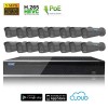 Kit Videosorveglianza IP POE 16 Telecamere Starvis 5MPX Sony  focale motorizzata 2,8 - 13,5 mm disco 1000 GB