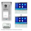 Kit videocitofono bifamiliare con pulsantiera e monitor WIFI 7 pollici Touch screen