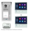 Kit videocitofono bifamiliare con pulsantiera e monitor 7 pollici Touch screen